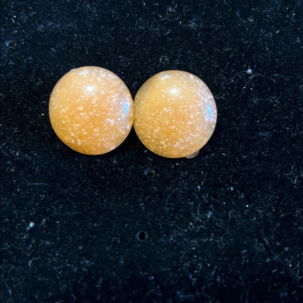 Chic Gold-Tone Round Earrings